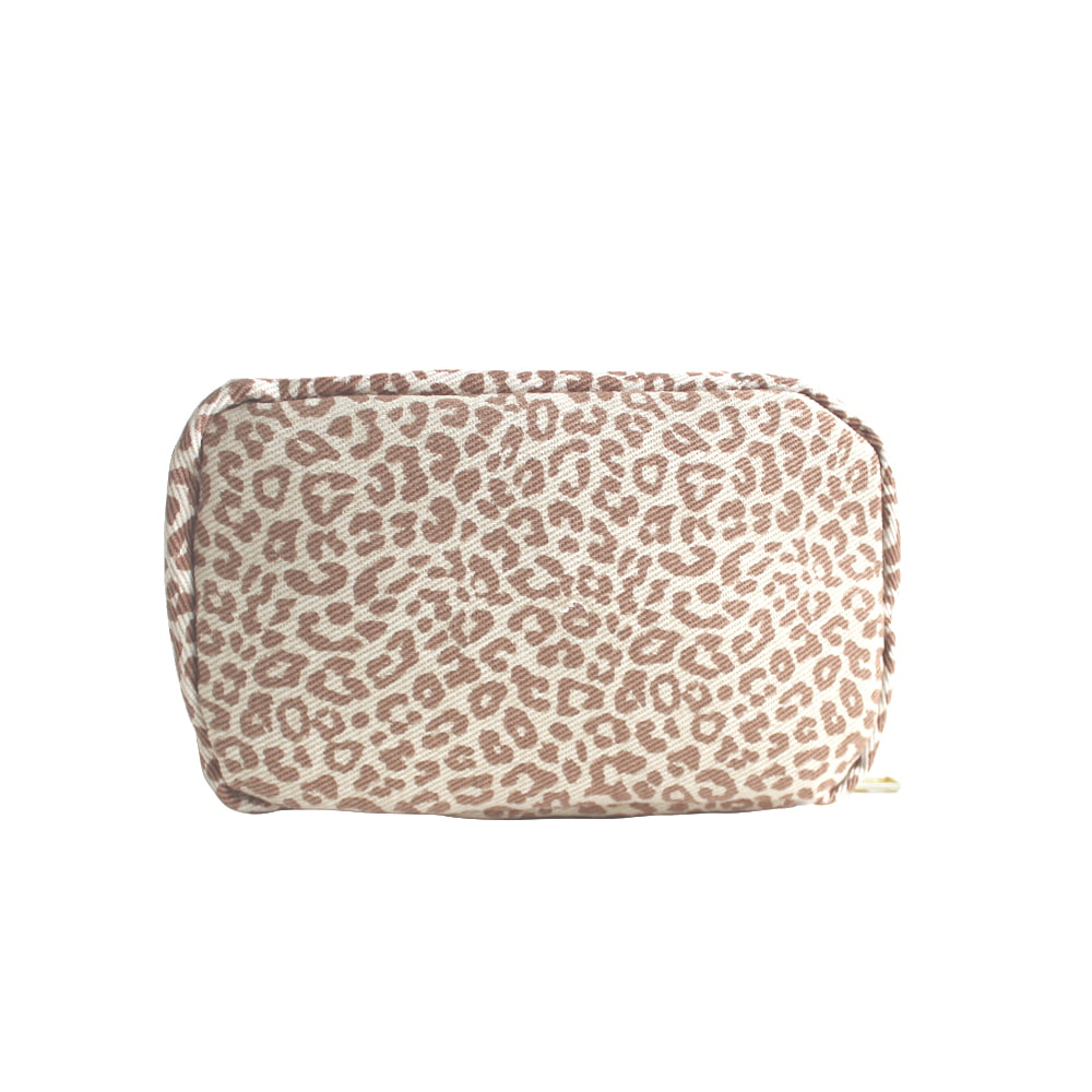 WC-2202 Small Leopard Print Waterproof Organizer Cosmetic Bag