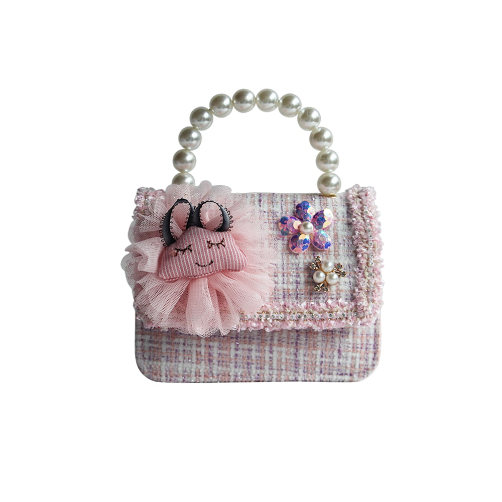 4840 Cartoon Rabbit Flower Decor Girl Toddler Handbag