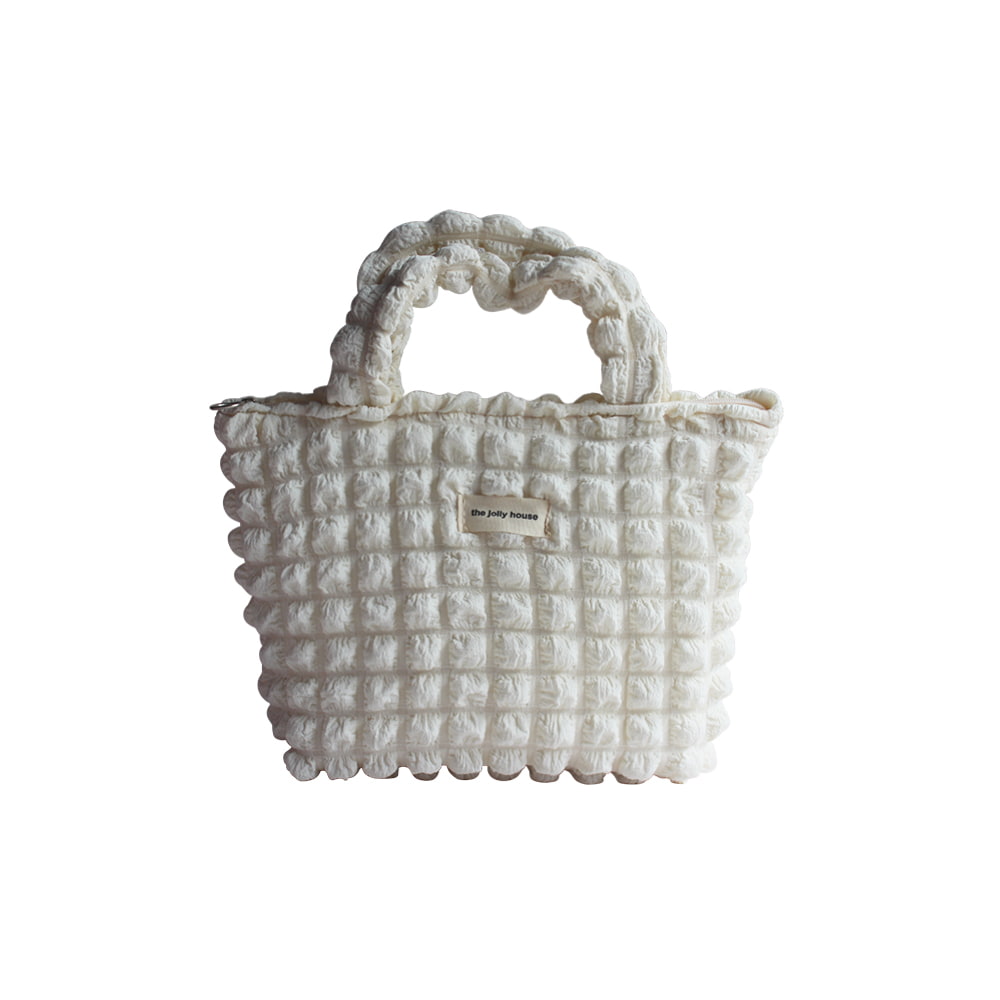 BD-GM08 Solid Color Pleated Cloud Bubble Flower Lady Tote Bag