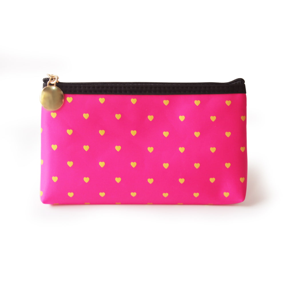 330 Love Heart Print Multipurpose Travel Makeup Bag