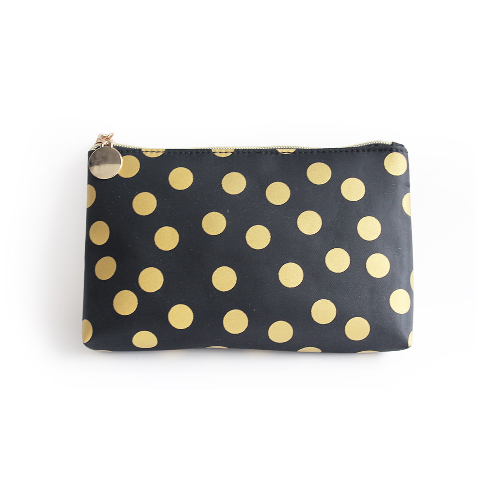 2500 Gold Polka Dots Pattern Decorative Cosmetic Bag