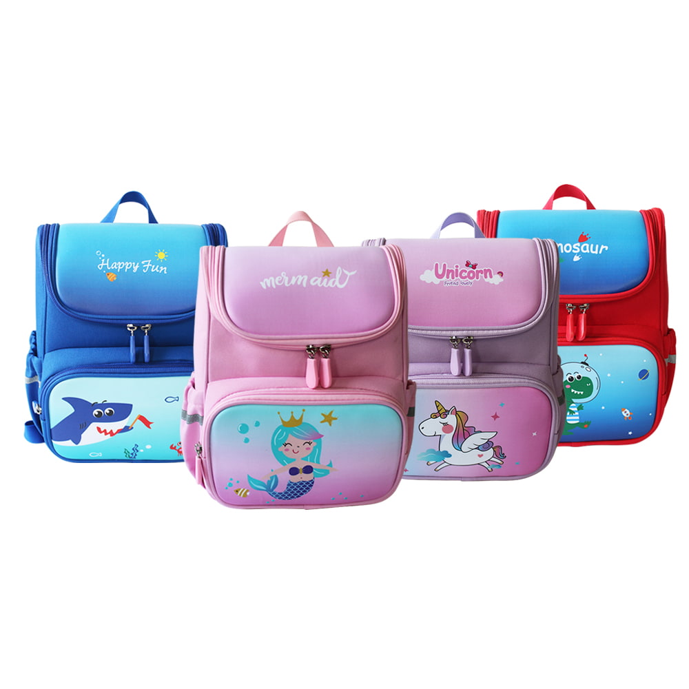 4080 Multicolor Cartoon School Backpack For Kids