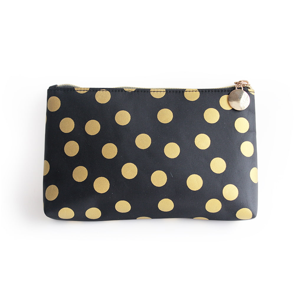 2500 Gold Polka Dots Pattern Decorative Cosmetic Bag