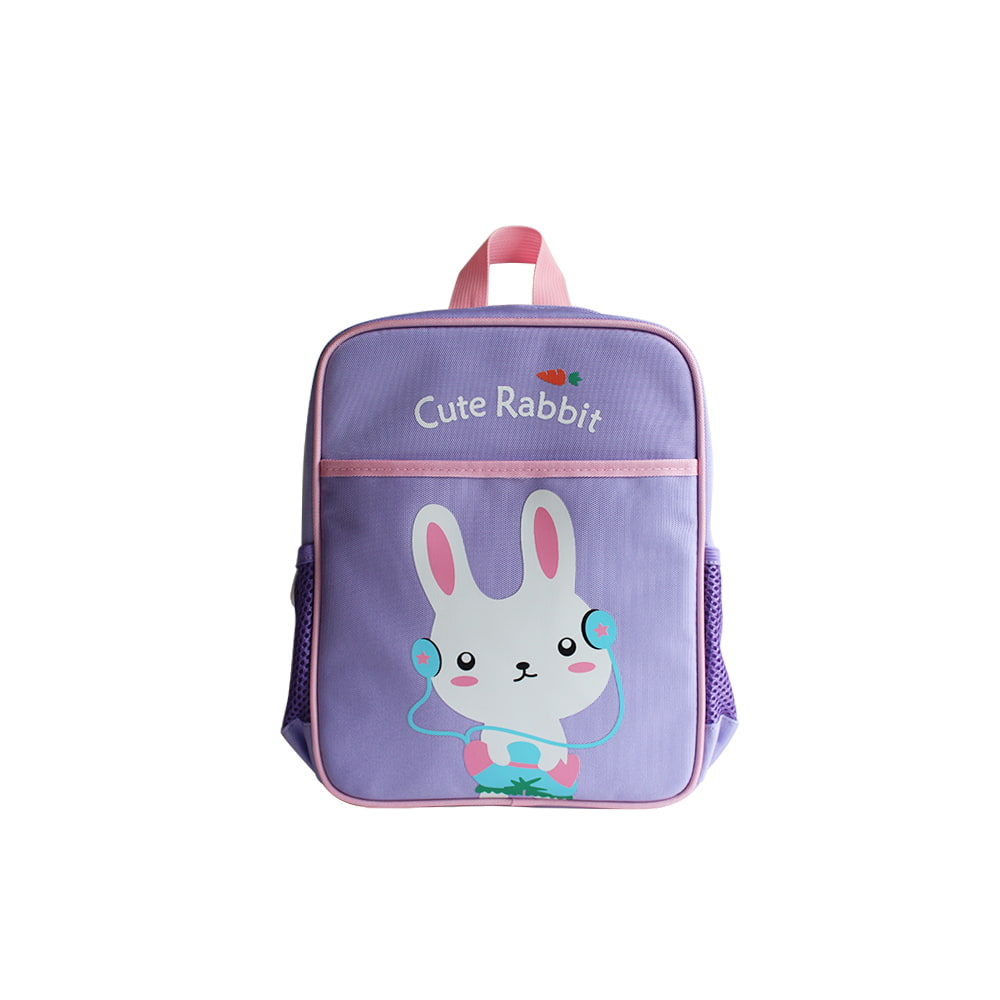 4309 Cute Bunny Print Student School Bag for Girls