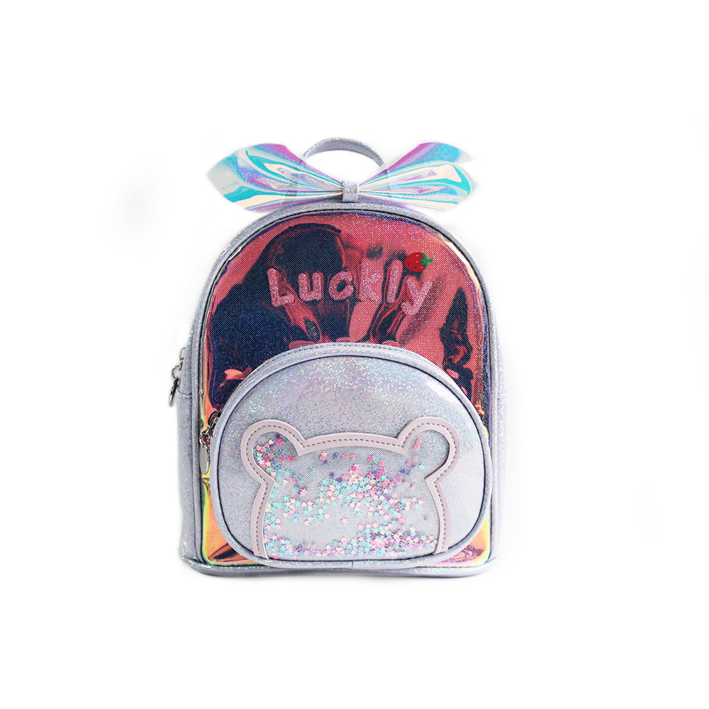 4666 Transparent Holographic Children School Backpack