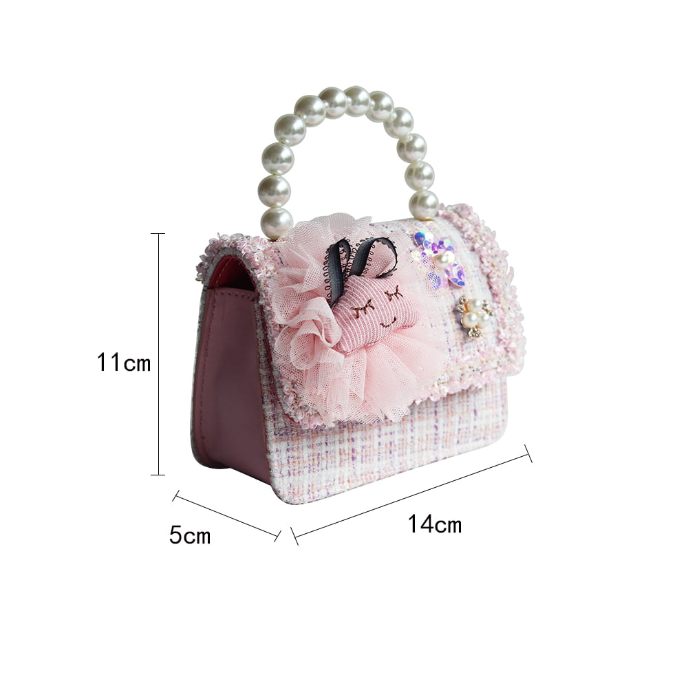 4840 Cartoon Rabbit Flower Decor Girl Toddler Handbag