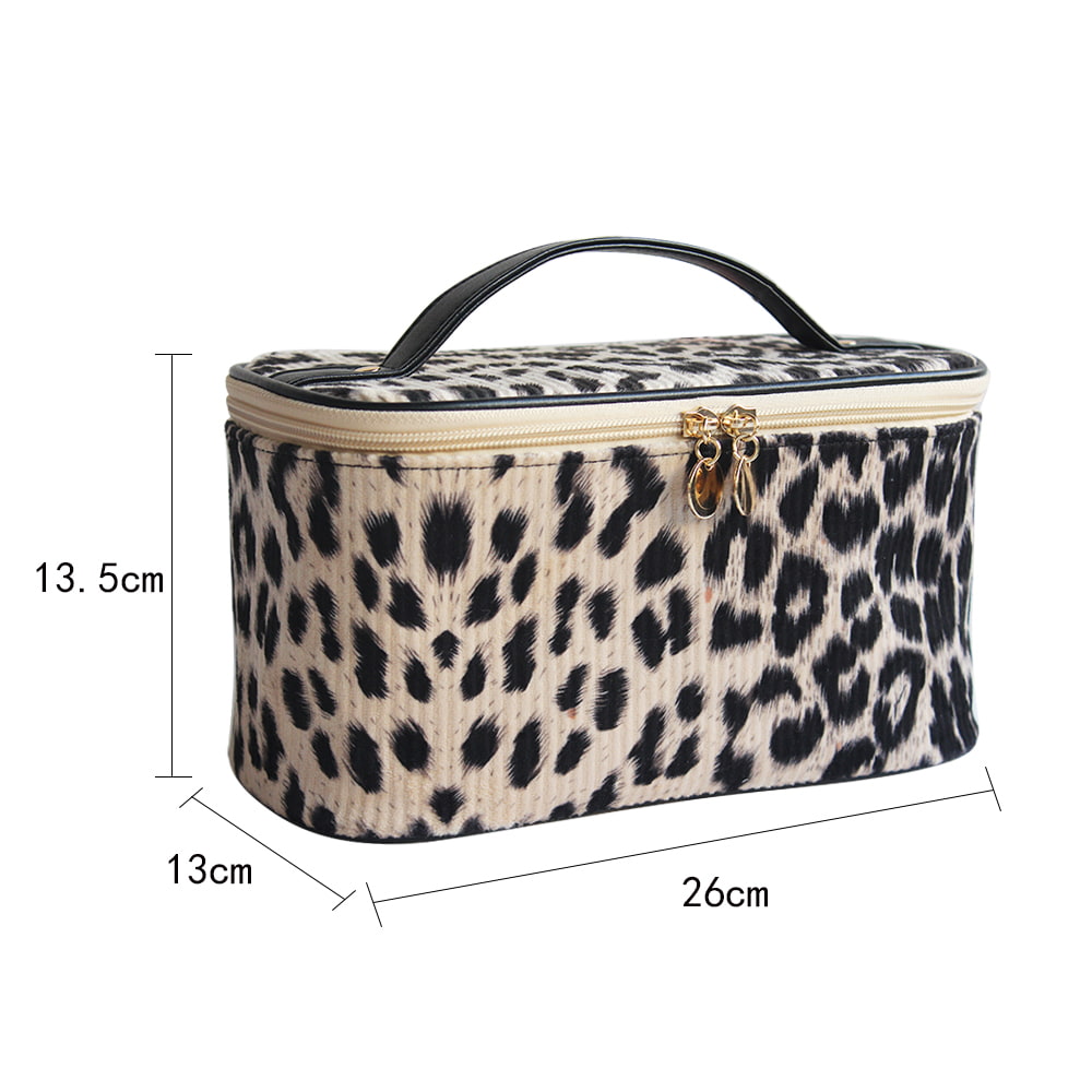 2240 Large Portable Women Leopard Travel Cosmetic Bag