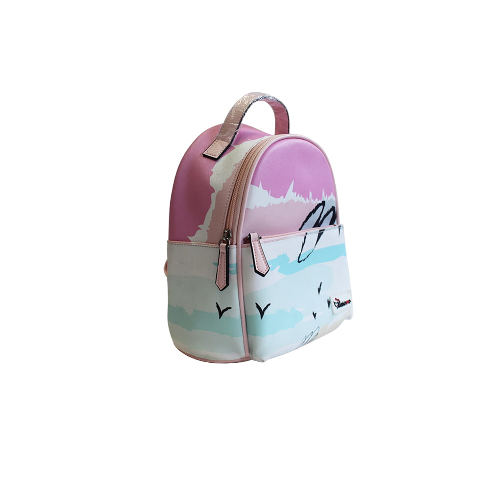 4263-1 Sky and Birds Printed Lightweight Girls Backpack