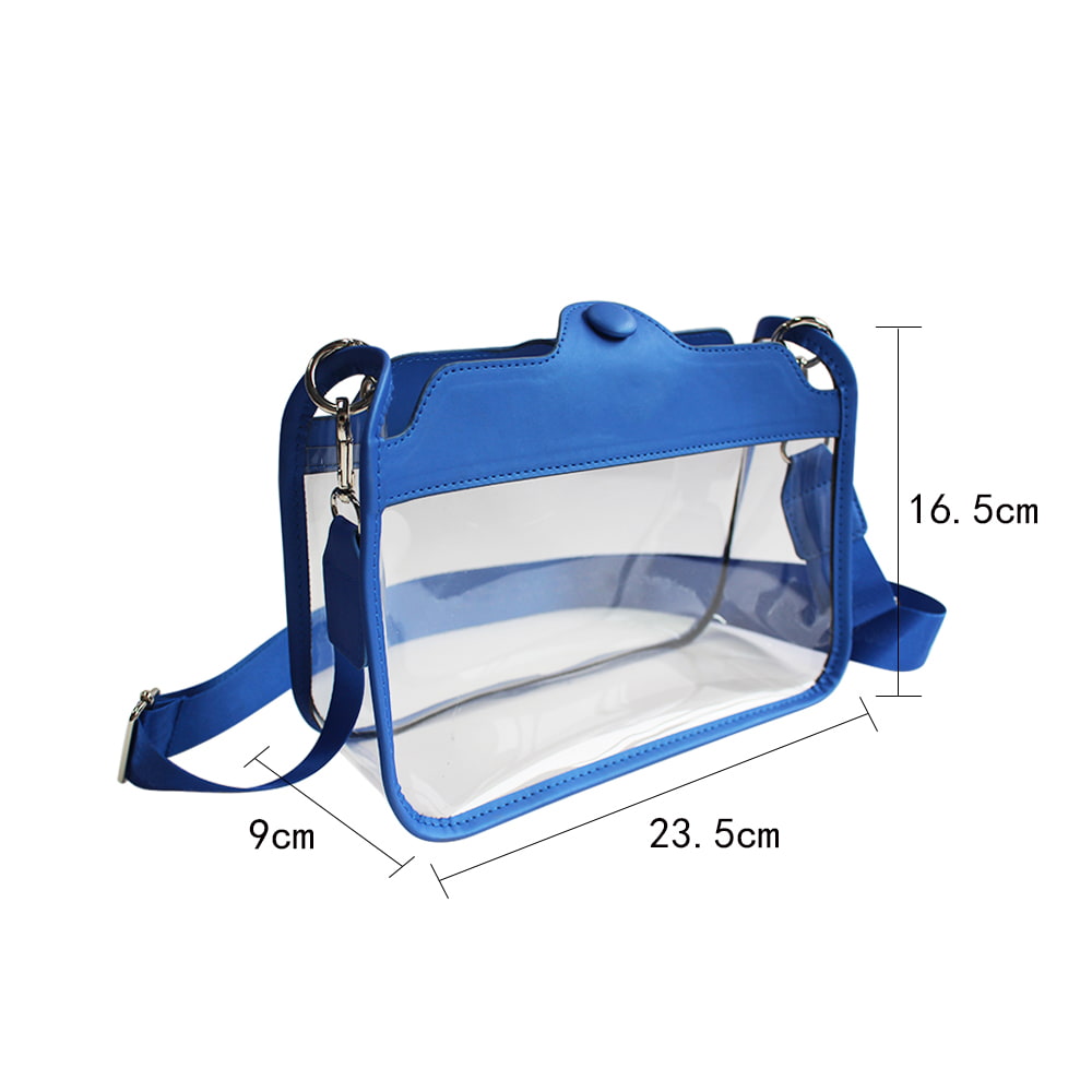 4695 Simple PVC Clear Women Snap Button Shoulder Bag