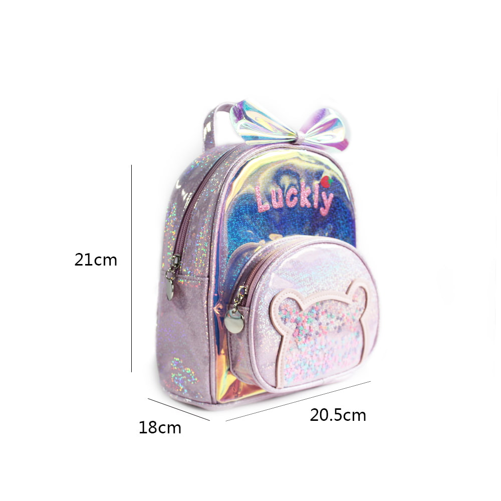 4666 Transparent Holographic Children School Backpack