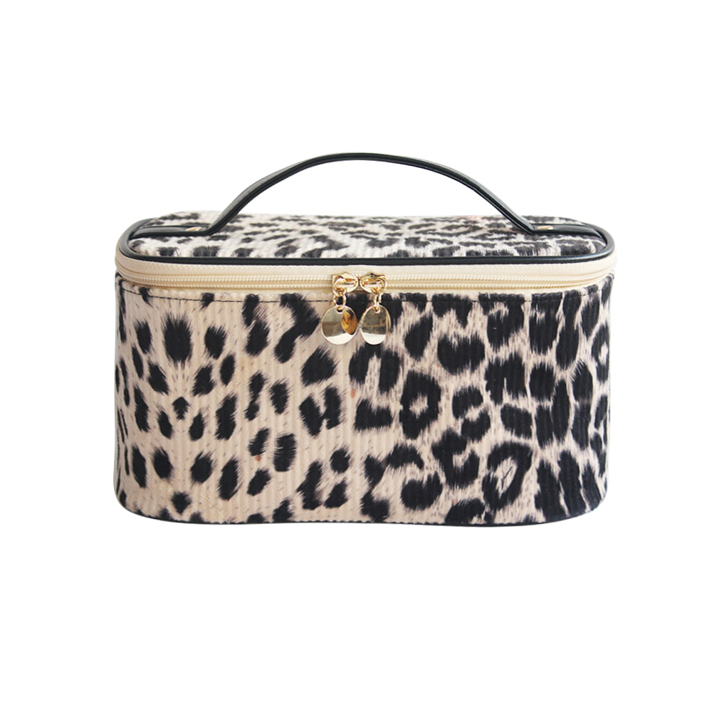 2240 Large Portable Women Leopard Travel Cosmetic Bag