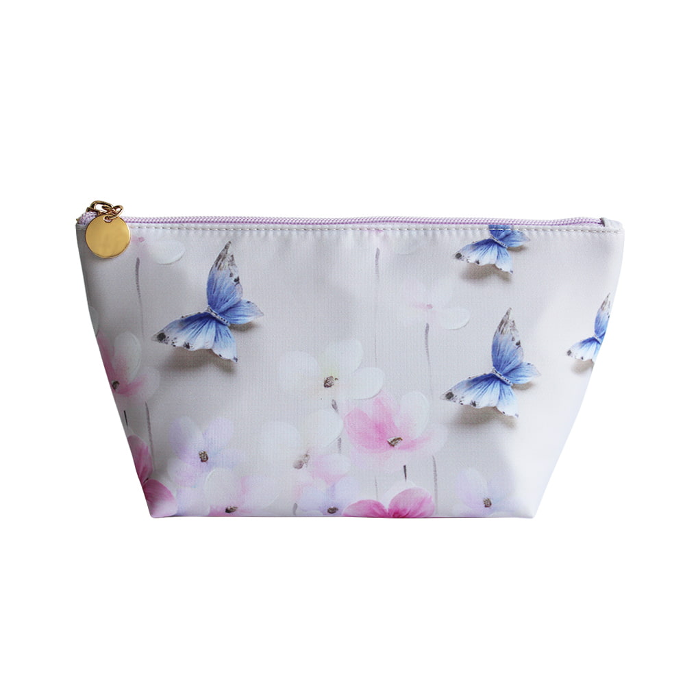 2947 Flower Butterfly Print Women Cosmetic Organizer Bag