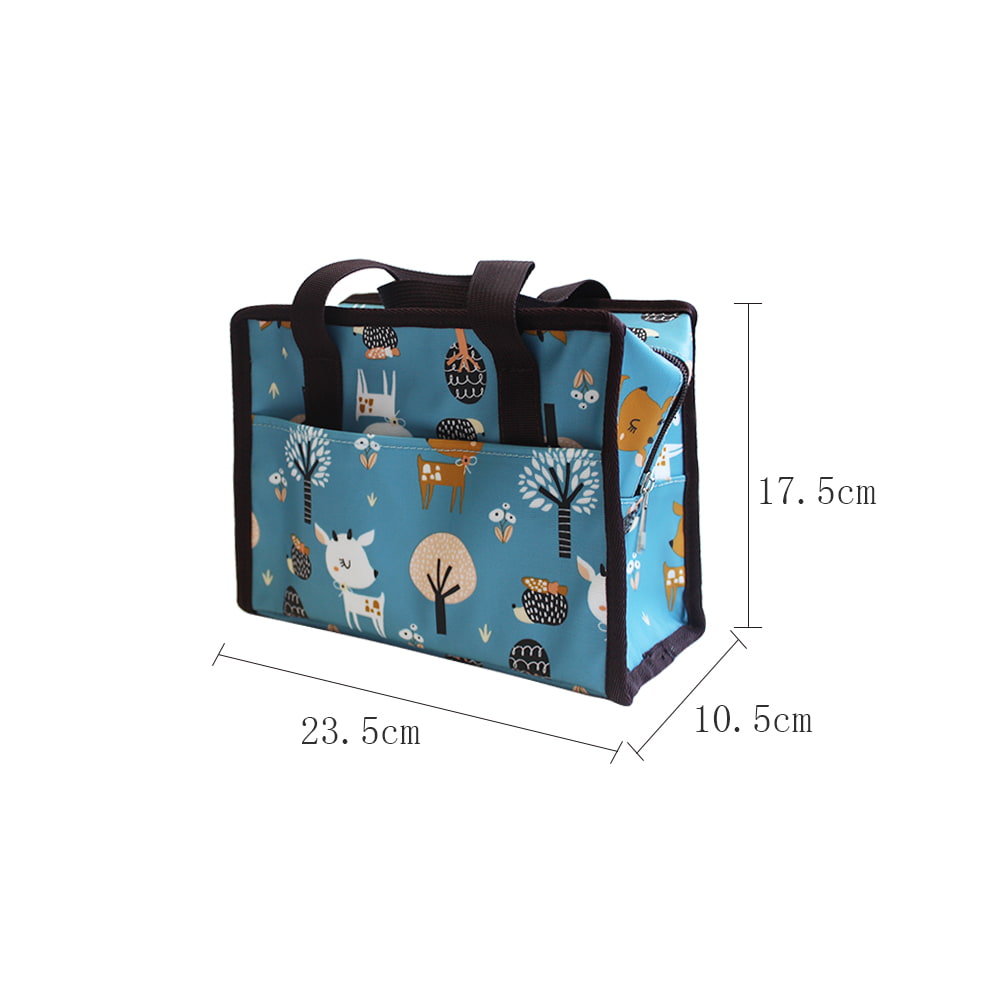 4737 Cute Cartoon Print Travel Insulated Cooler Lunch Bag