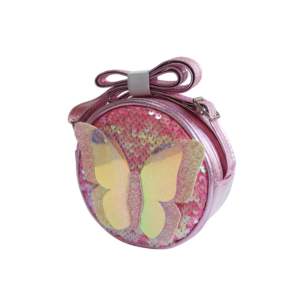 4082 Multicolor Glitter Sequins Butterfly Crossbody Bag