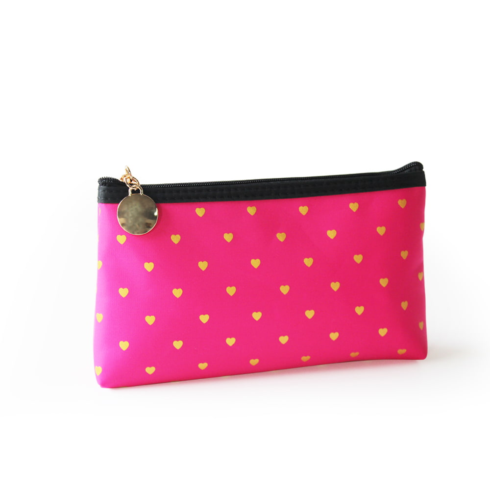 330 Love Heart Print Multipurpose Travel Makeup Bag