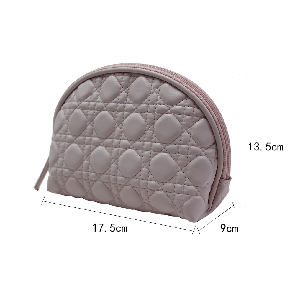 1315 Pink Cannage Stitching Lady Cosmetics Storage Bag