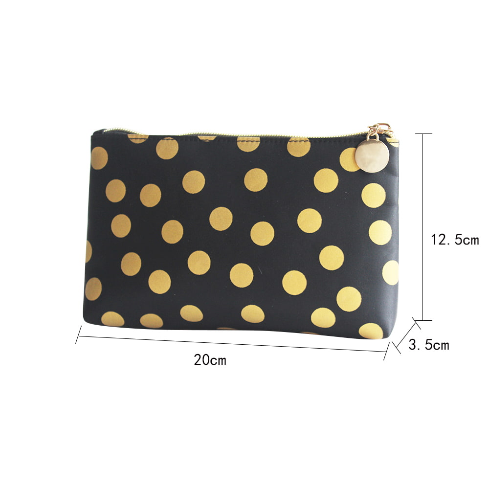 2500 Gold Polka Dots Pattern Decorative Cosmetic Bag