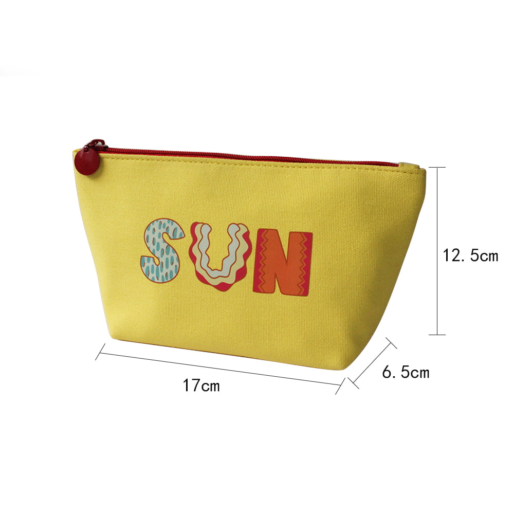 2947 Multicolor Canvas Makeup Cosmetic Travel Zipper Bag