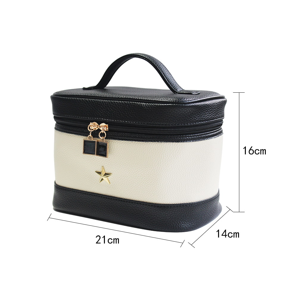 4650 Portable Women Travel Leather Cosmetics Storage Case