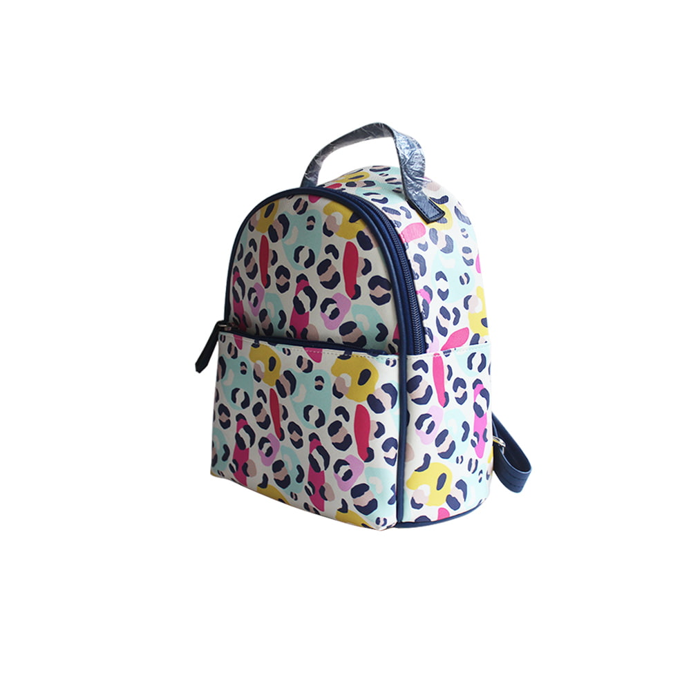 4263 Rainbow Spots Leopard Print Backpacks for Women