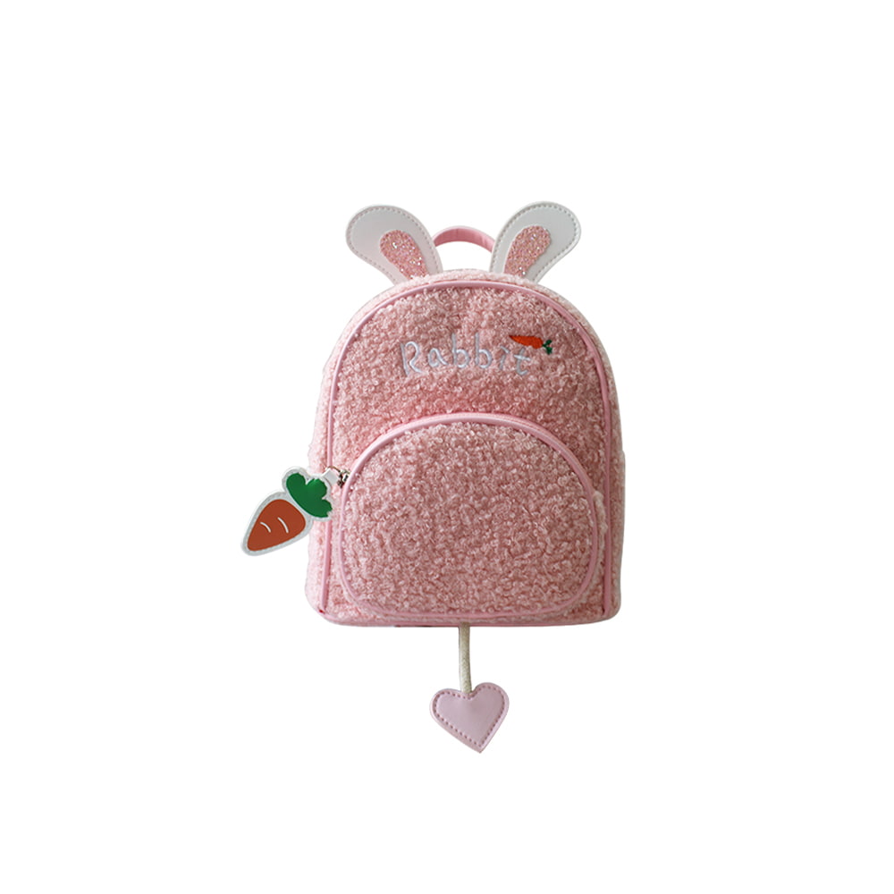 3928 Fluffy Plush Rabbit Backpack Bag with Bunny Ears