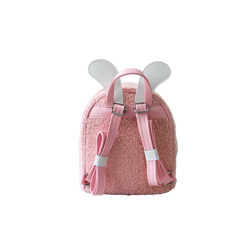 3928 Fluffy Plush Rabbit Backpack Bag with Bunny Ears