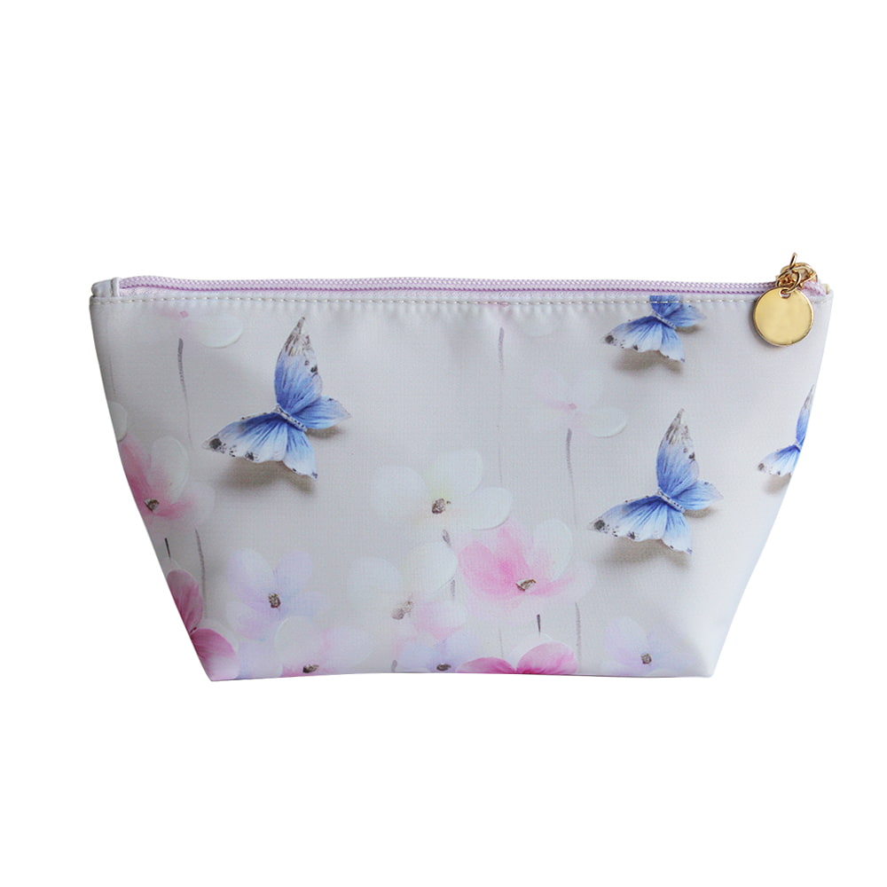 2947 Flower Butterfly Print Women Cosmetic Organizer Bag