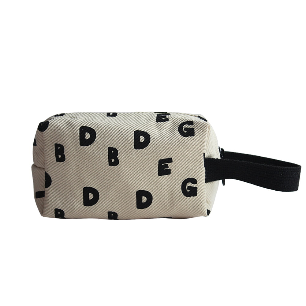 BD-GM12 Simple Letter Prints Portable Women Cosmetic Bag