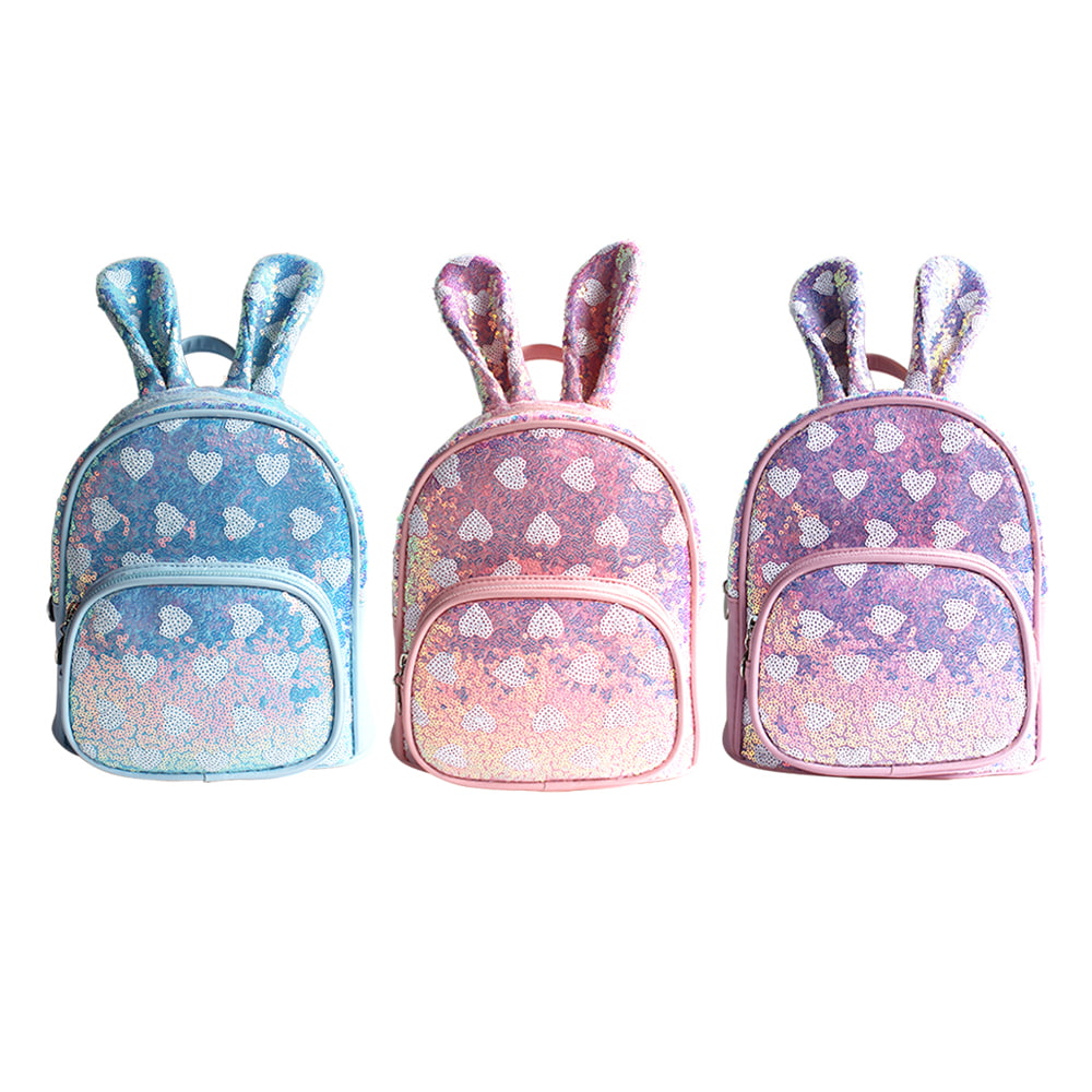 4501-Love Multicolor Sequin Bunny Elementary School Bag