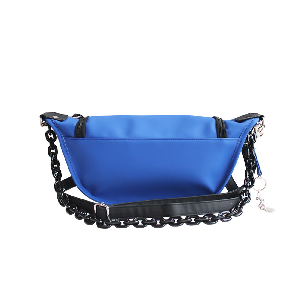 4705 Royal Blue PU Leather Chain Design Woman Belt Bag