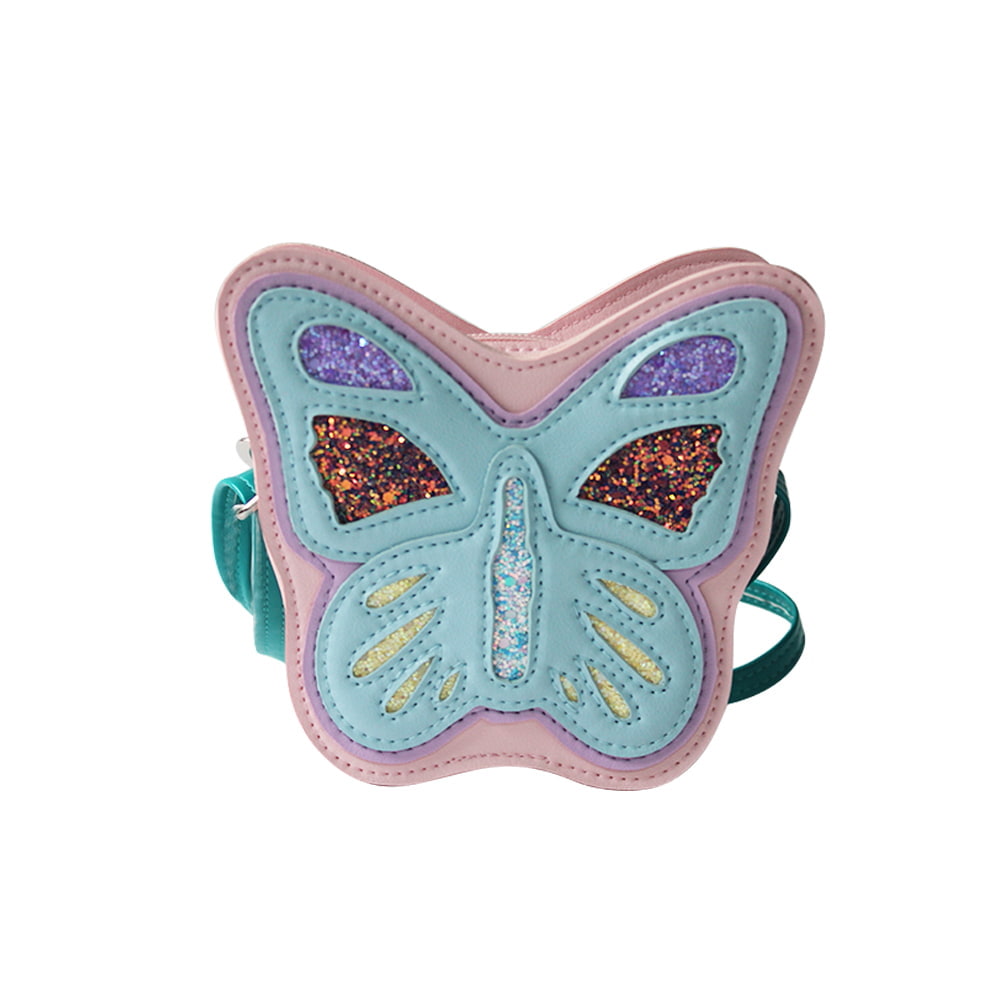 4063 Pastel Butterfly Shaped Girls Crossbody Bag