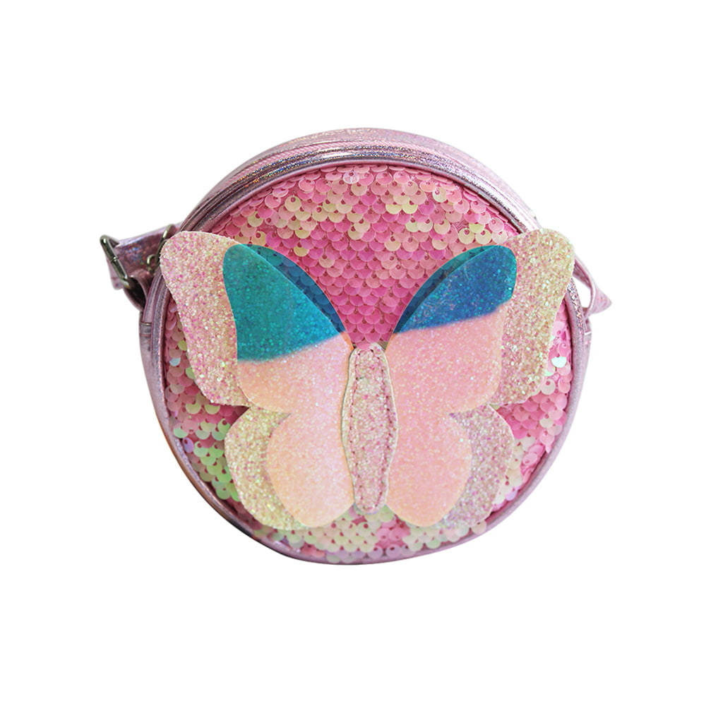 4082 Multicolor Glitter Sequins Butterfly Crossbody Bag