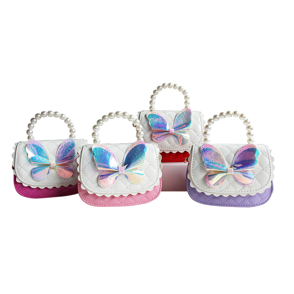 4102 Laser Butterfly Little Girls PU Coin Purse Handbag