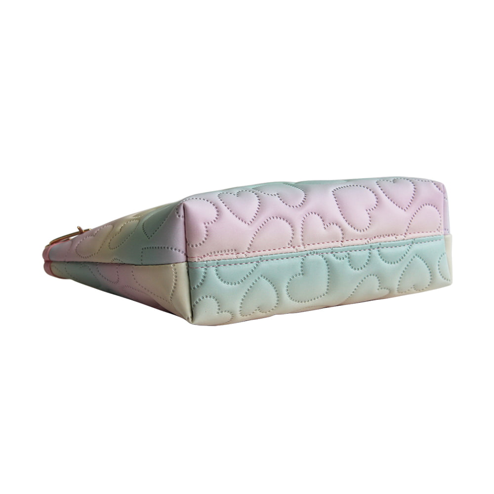 2947 Heart Patterned Ombre Cosmetic Zipper Storage Bag