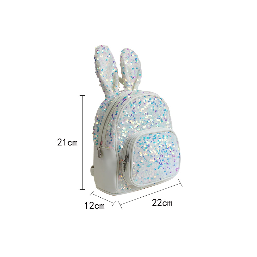 4051-1 Bunny Sequin Backpack Bags for Girls Stylish