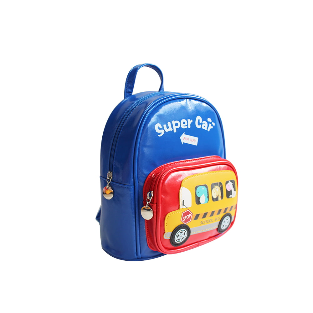 4688 Multicolor Cartoon Car Design Childrens Backpack