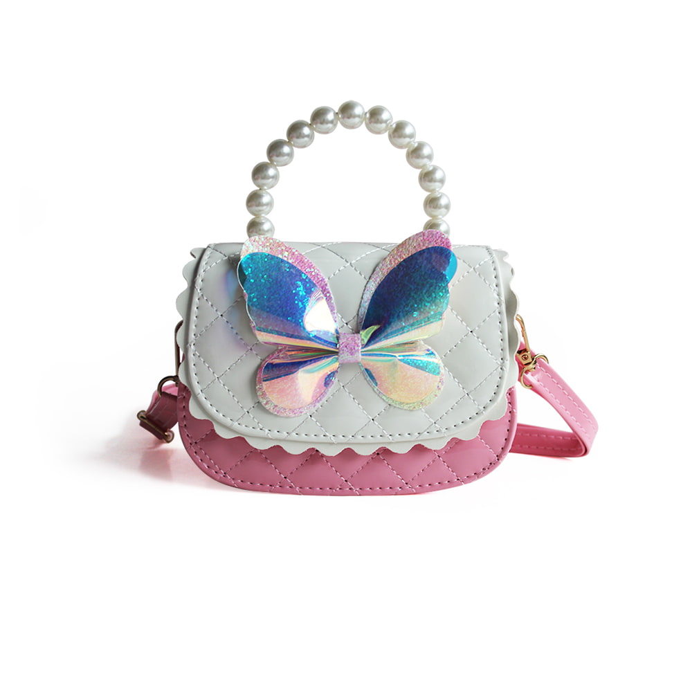 4102 Laser Butterfly Little Girls PU Coin Purse Handbag