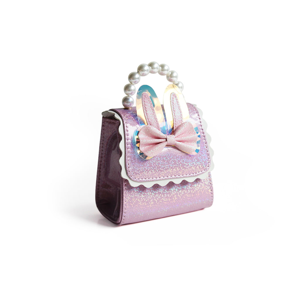4119 Glitter Rabbit Ears Pearl Girl Toddler Handbag