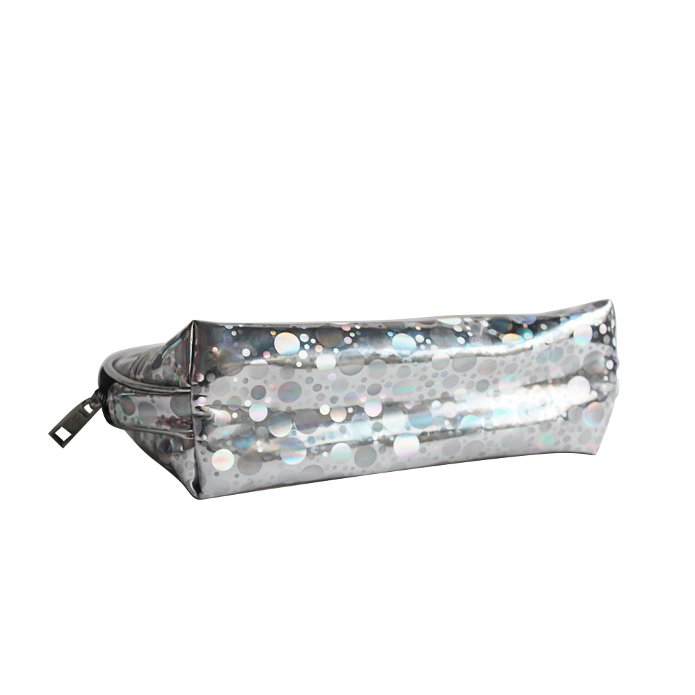 2421 Clear Polka Dot Holographic Travel Makeup Bag