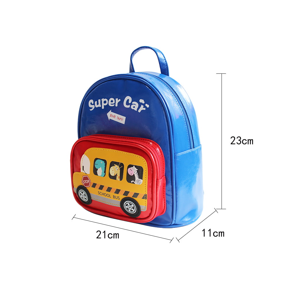 4688 Multicolor Cartoon Car Design Childrens Backpack