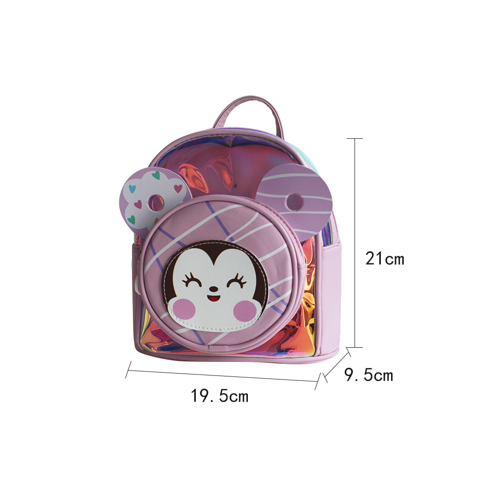 4054 Holographic Cartoon Printed Backpack For Kids