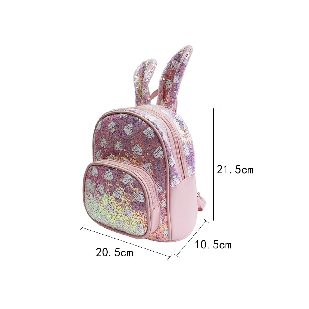 4501-Love Multicolor Sequin Bunny Elementary School Bag