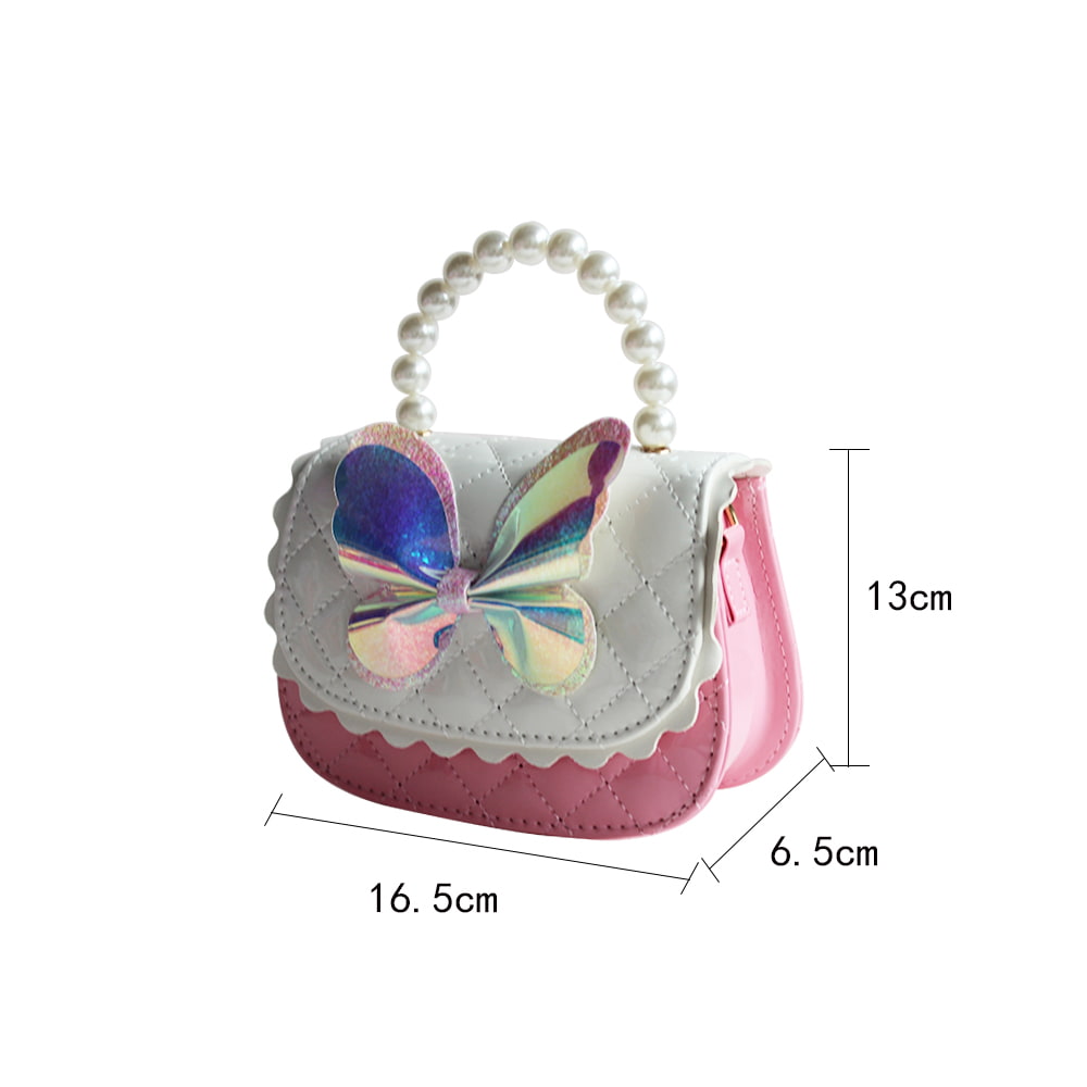 4102 Laser Butterfly Little Girls PU Coin Purse Handbag
