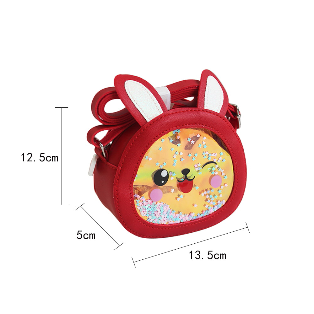 4014 Multicolor Rabbit  PU Crossbody Bag For Girls