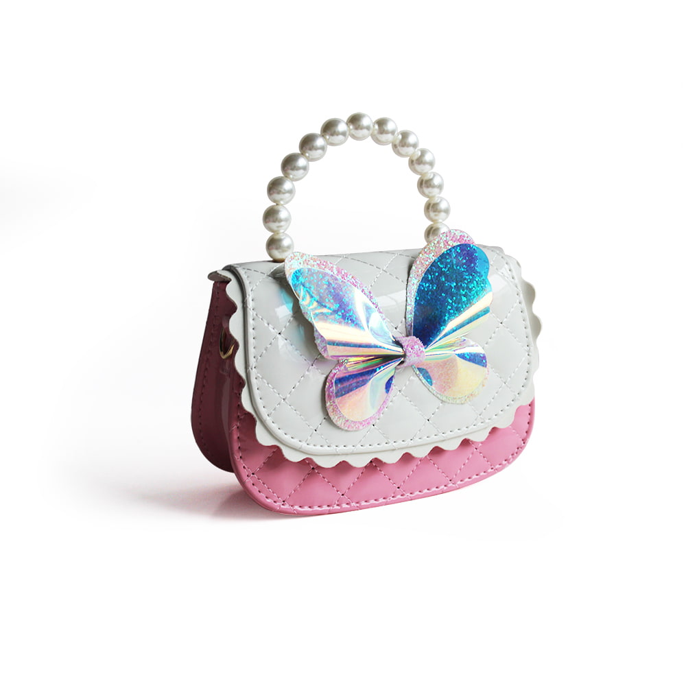 4102 Laser Butterfly Little Girls PU Coin Purse Handbag