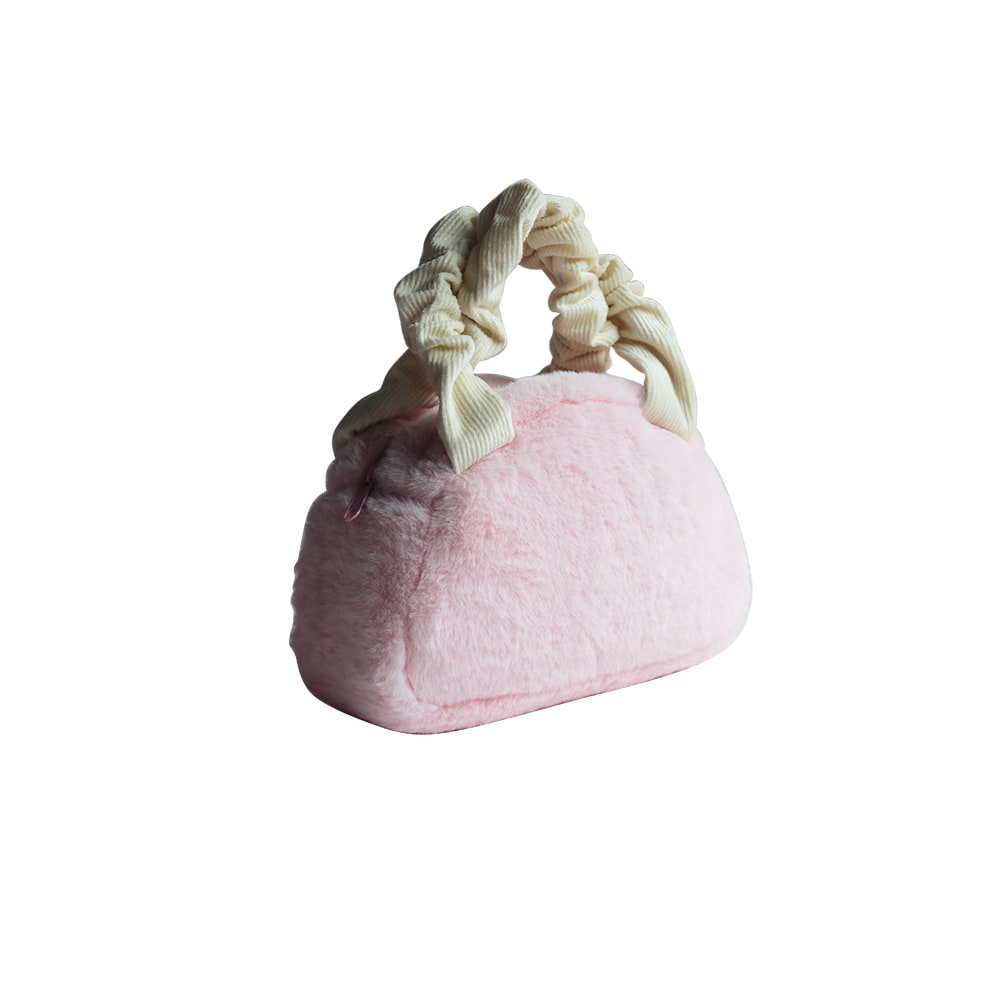 BD-GM11 Pink Soft Faux Plush Fur Women Tote Handbag