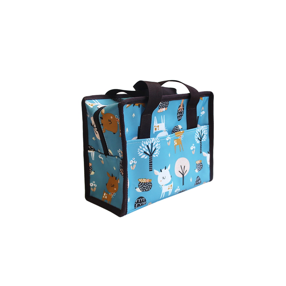 4737 Cute Cartoon Print Travel Insulated Cooler Lunch Bag