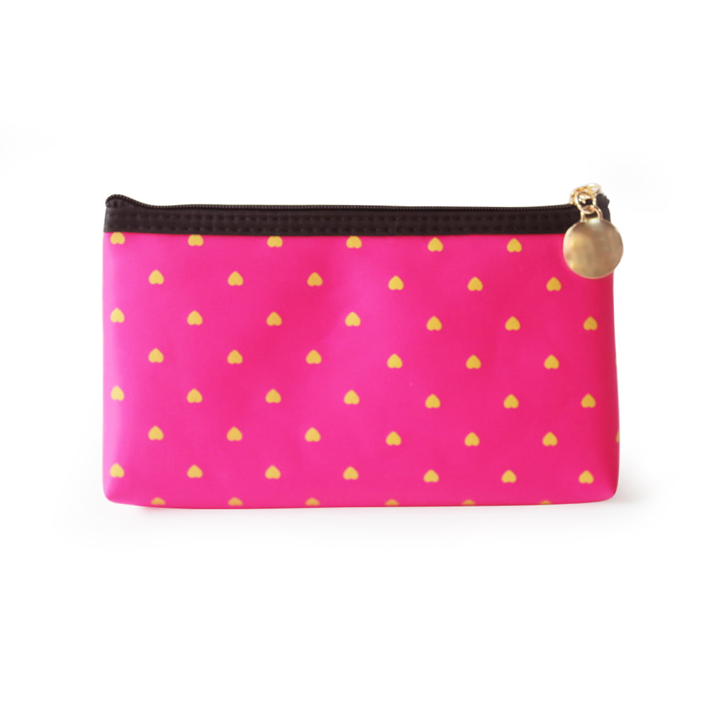 330 Love Heart Print Multipurpose Travel Makeup Bag