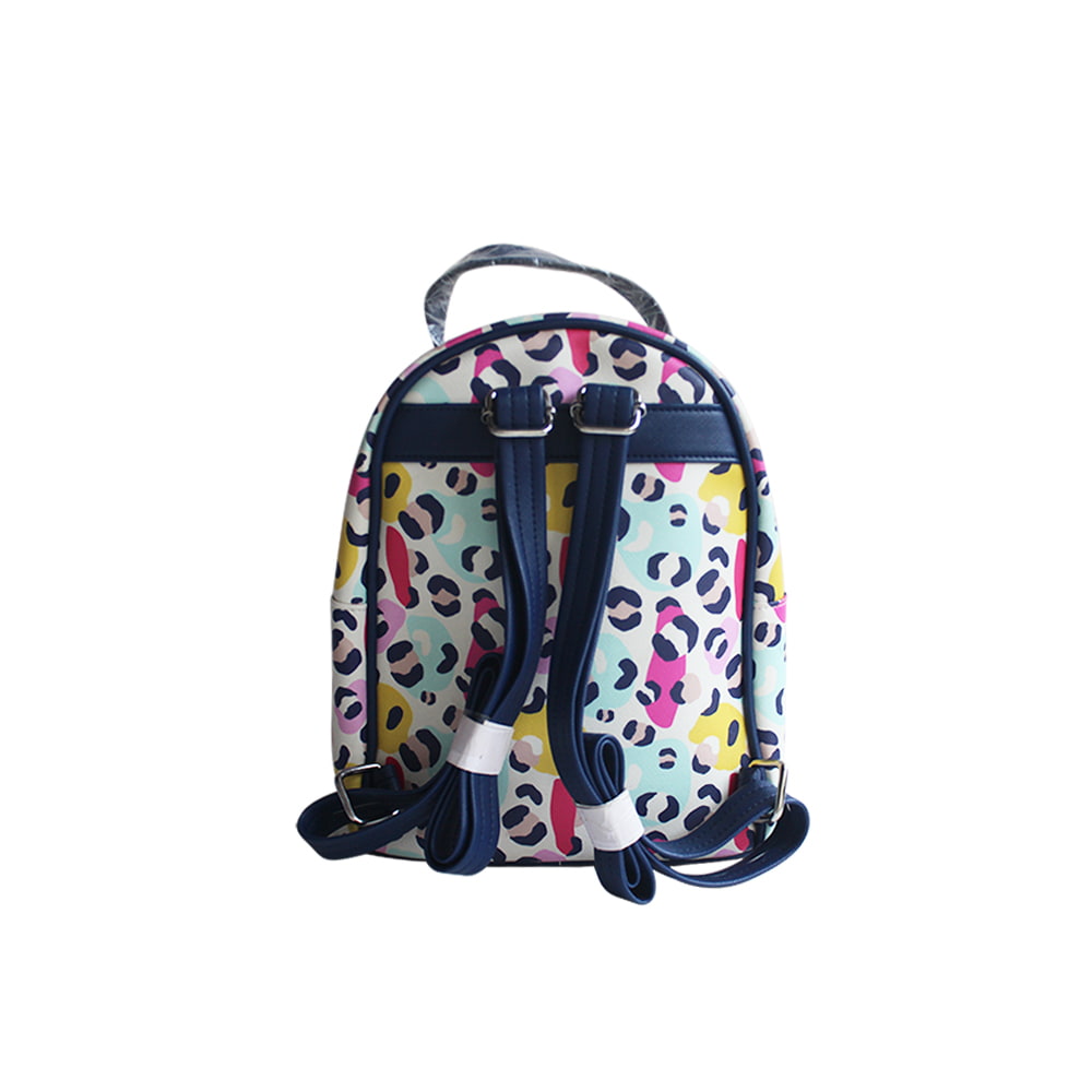 4263 Rainbow Spots Leopard Print Backpacks for Women