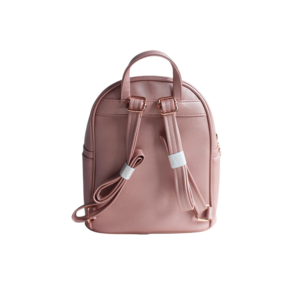 4944 Pink Flower Decor Adjustable Strap Women Backpack